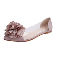 Women's Flats Spring / Fall Ballerina / Pointed Toe Leatherette Outdoor / Office & Career / Casual Flat Heel Applique