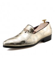 Men's Oxfords Wedding/Party & Evening/Casual Fashion Leather Shoes Black/Gold/Silver 38-43