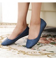 Women's Spring / Fall Round Toe / Closed Toe Faux Fur Office & Career / Dress / Casual Flat Heel Black / Blue / Brown