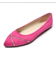 Women's Shoes Flat Heel Pointed Toe/Closed Toe Flats Casual Black/Blue/Pink