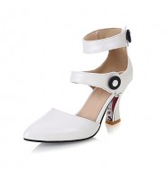 Women's Shoes Stiletto Heel Pointed Toe Pumps/Heels Office & Career/Dress Black/Pink/White