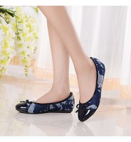 Women's Shoes Fabric / Leatherette Flat Heel Comfort / Round Toe / Closed Toe Loafers Casual Blue