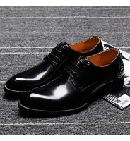 Men's Shoes 2016 New Style Hot Sale Party/Office/Casual Black/Burgundy Patent Leather Oxfords