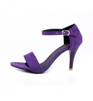 Women's Shoes Velvet / Fabric Stiletto Heel Heels / Open Toe Sandals Office & Career / Dress / Casual Black / Green