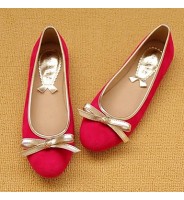 Women's Spring / Summer / Fall Round Toe Suede Casual Flat Heel Bowknot Black / Blue / Brown / Yellow / Red / Beige