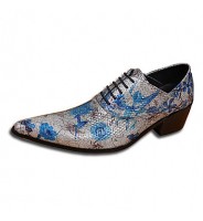 Men's Shoes Limited Edition Pure Handmade Wedding/Party & Evening Leather Oxfords Silver