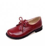 Women's Shoes PU Summer/Fall Comfort/Round Toe Flats Outdoor/Office & Career/Casual Flat Heel Buckle Black/Red/Beige