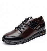 Men's Shoes Leather Office & Career / Casual Oxfords Office & Career / Casual Flat Heel Lace-up Black / Brown