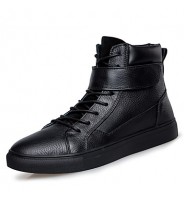 Shoes Casual Leather Boots Black / Brown